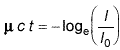 uct=-loge(I/I0)