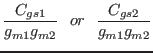 $\displaystyle \frac{C_{gs1}}{g_{m1}g_{m2}}~~or~~\frac{C_{gs2}}{g_{m1}g_{m2}}$